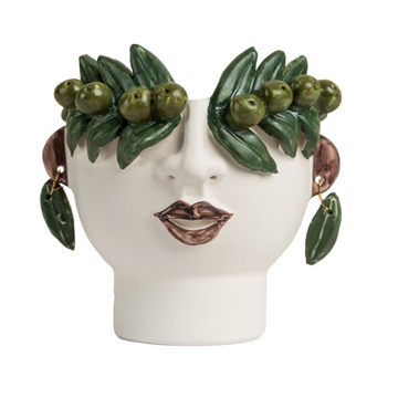 Studio Z Cachepot, Small Head with Olives