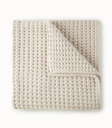Waffle Knit Throw Linen