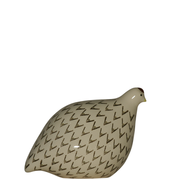 White Quail Spotted Black