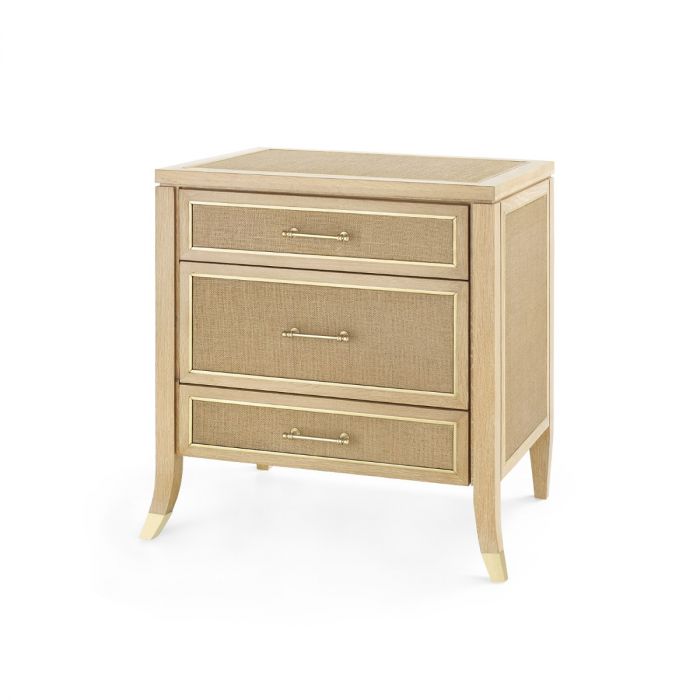 Paulina 3 Drawer Side Table in Natural