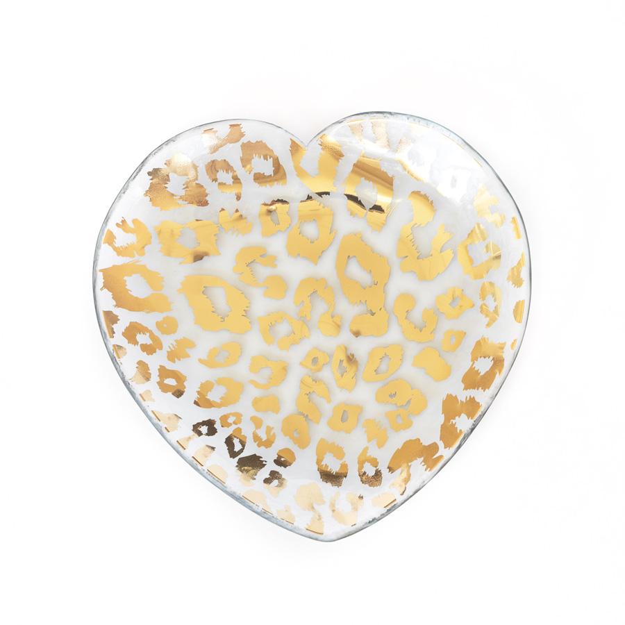 Annieglass Cheetah Heart Plate