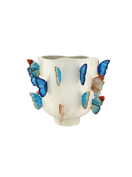 Cloudy Butterflies Vase 9"