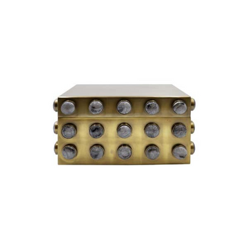 Alba Small Rectangle Box with Resin Appliques