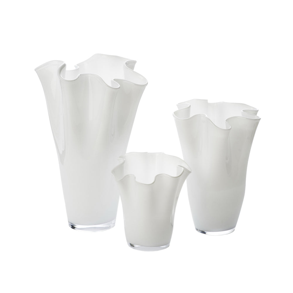 White Ruffle Vase