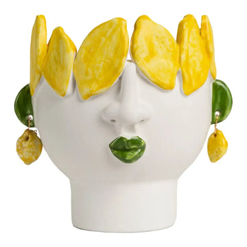 Small Cachepot Head with Lemons