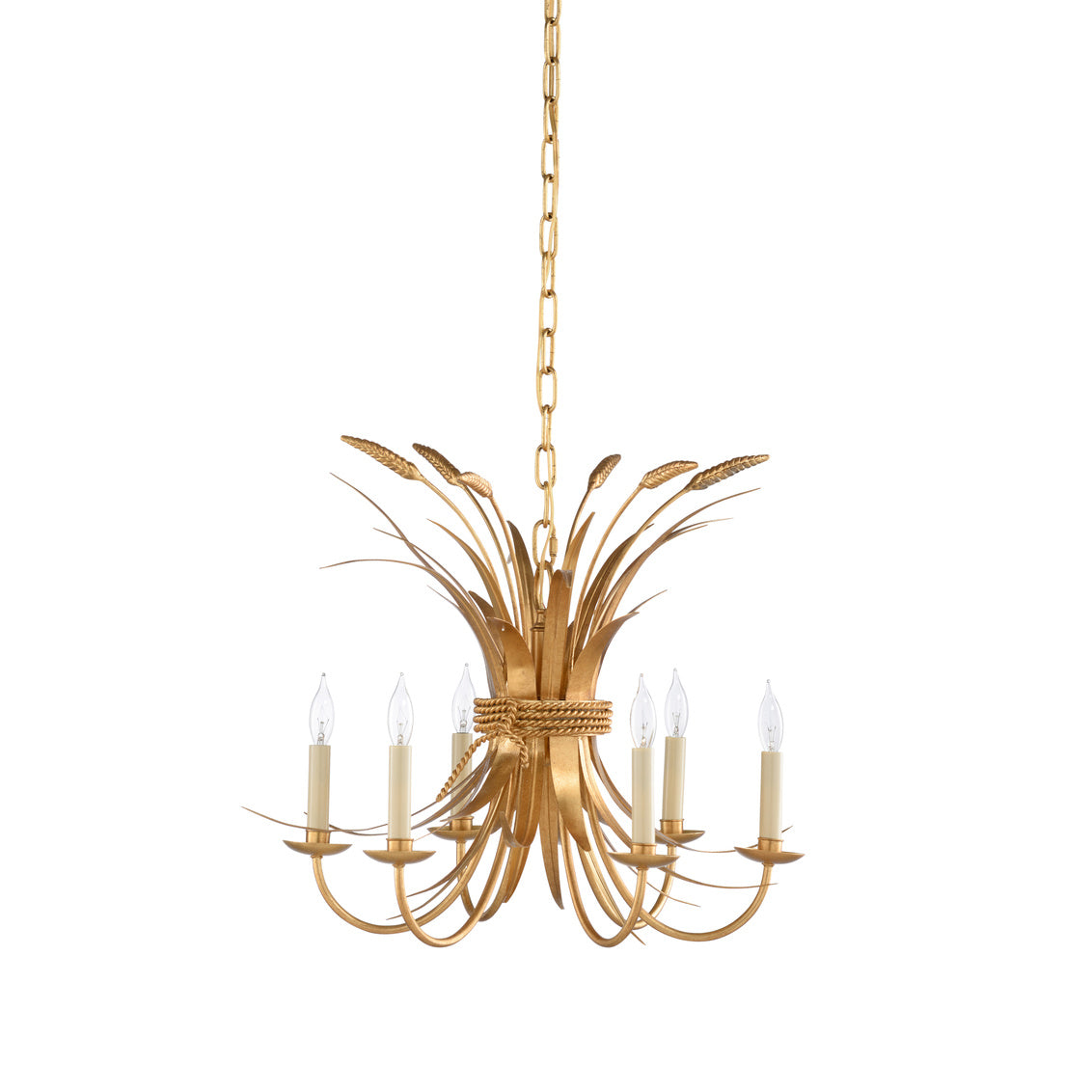Wheat Chandelier-Gold