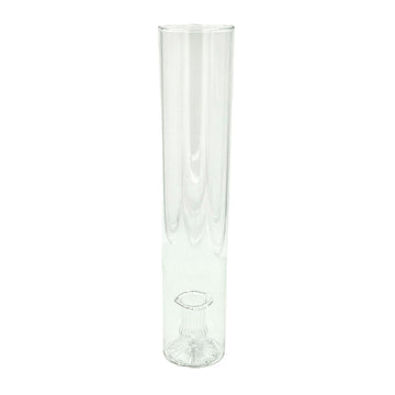 2 Piece Clear Candleholder with Clear Cylinder