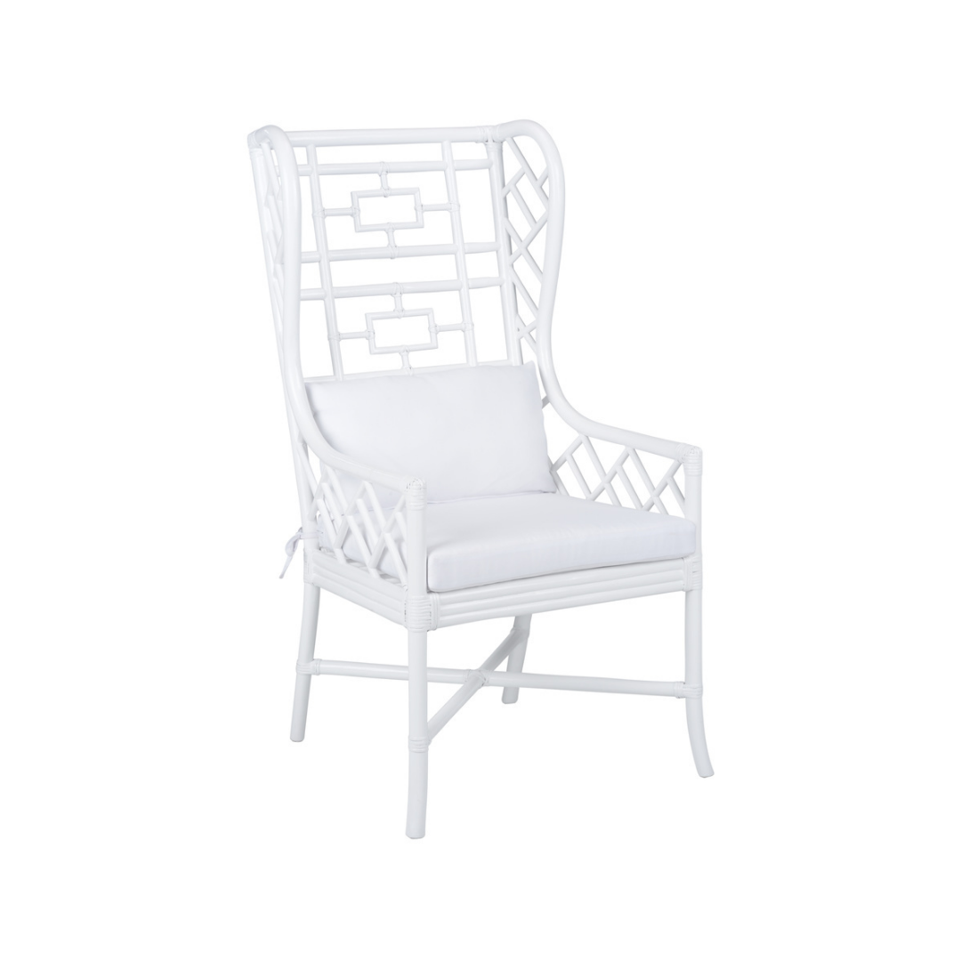 Gwyneth Wing Chair - Pure White