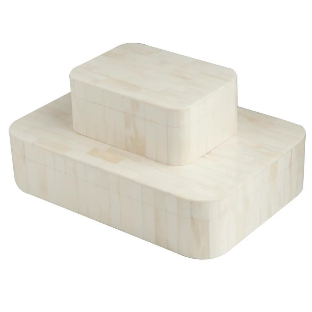 Ivory Bone Inlaid Box, Small