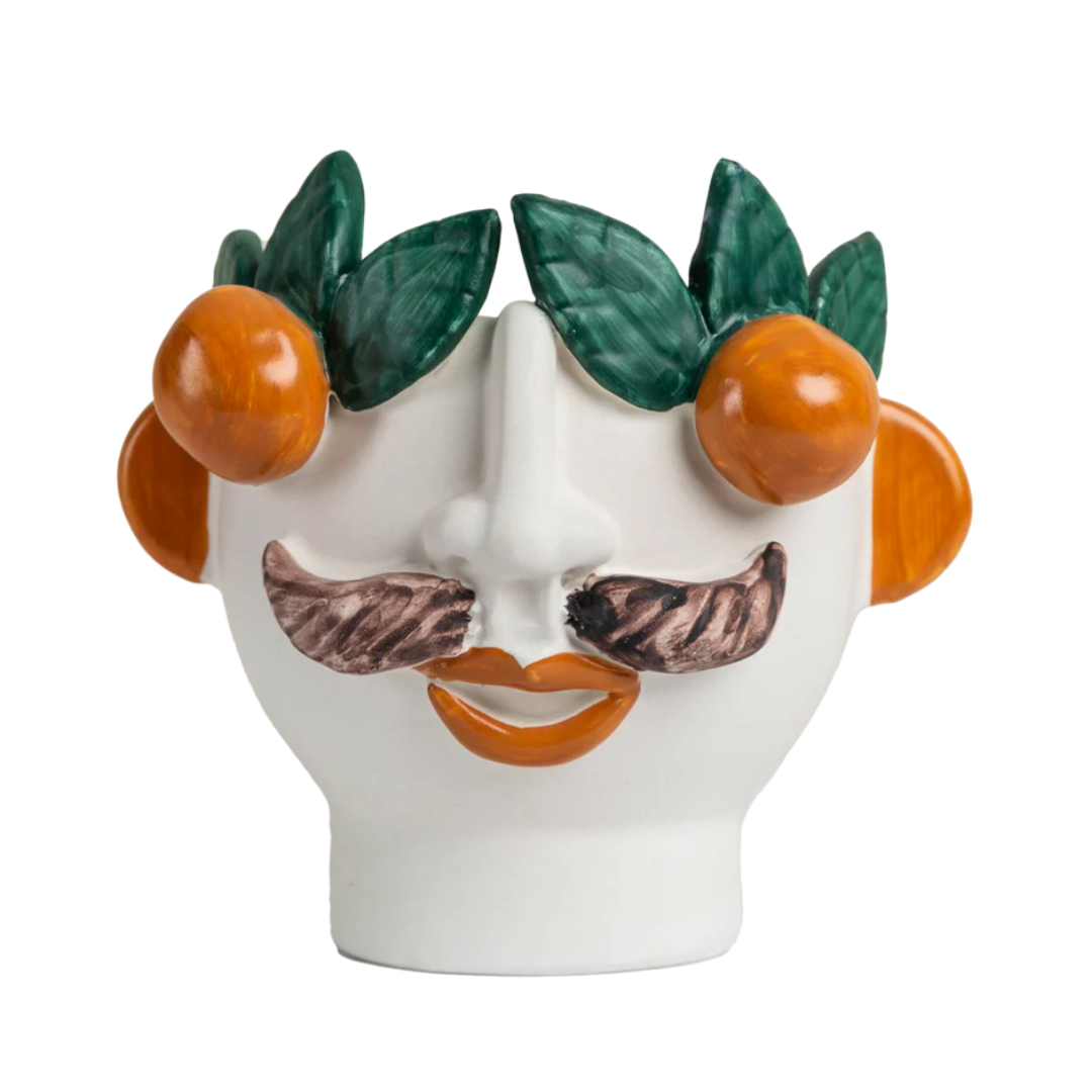 Studio Z Cachepot, Small Head with Mandarins