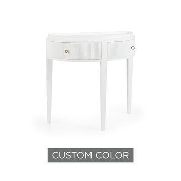 Custom Cottage Demilune Console