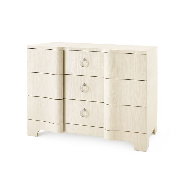 Bardot Large 3 Drawer Dresser in Cream