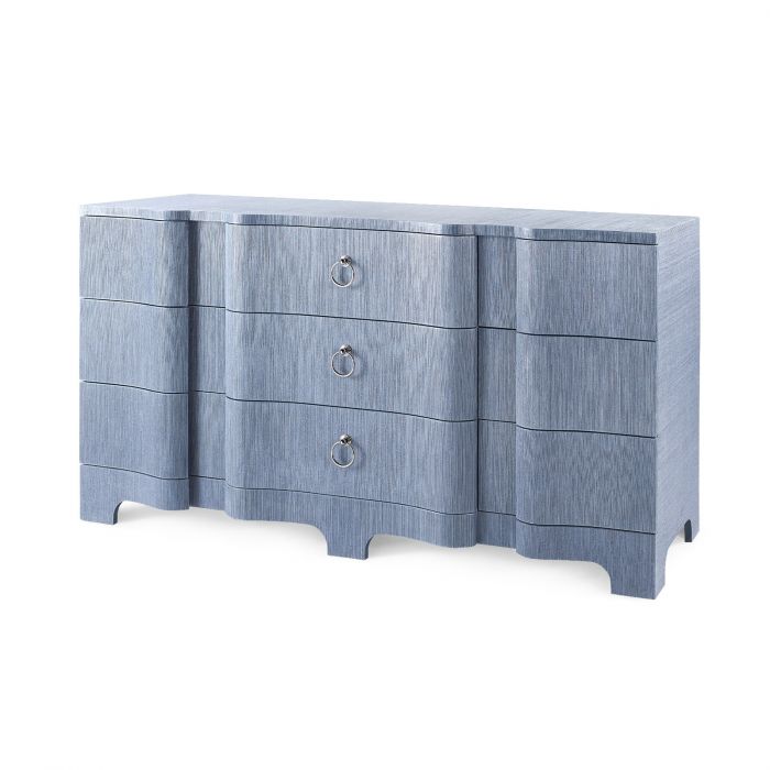 Bardot Extra Large 9 Drawer Dresser in Navy Blue