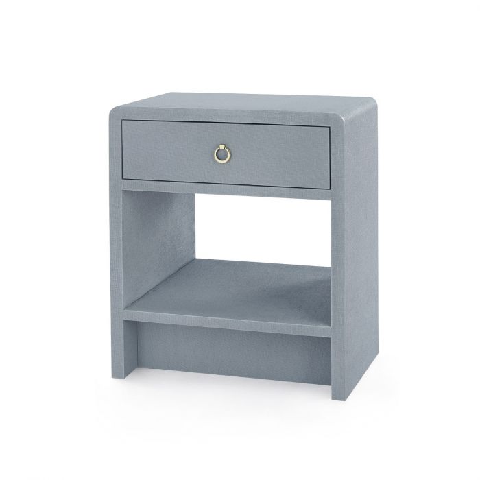 Banjamin 1 Drawer Side Table in Winter Grey