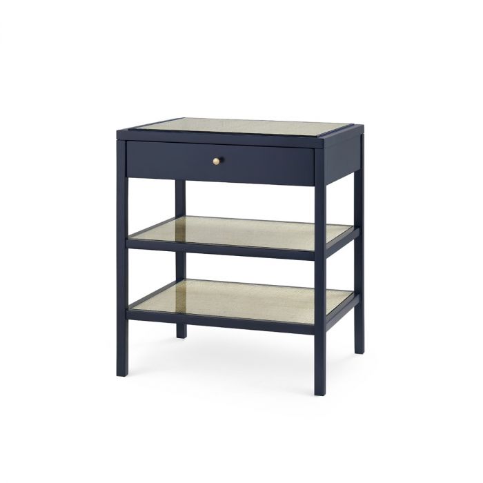 Caanan 1 Drawer Side Table in Midnight Blue