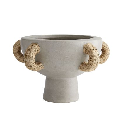 Clyde Centerpiece Fossil Gray Terracotta/Natural Rope