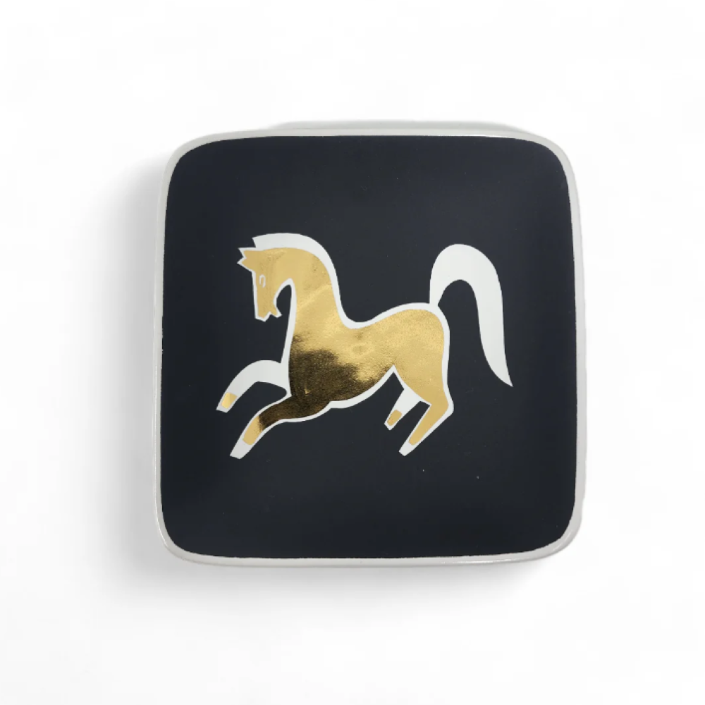 Small Square Dancing Horse Tray