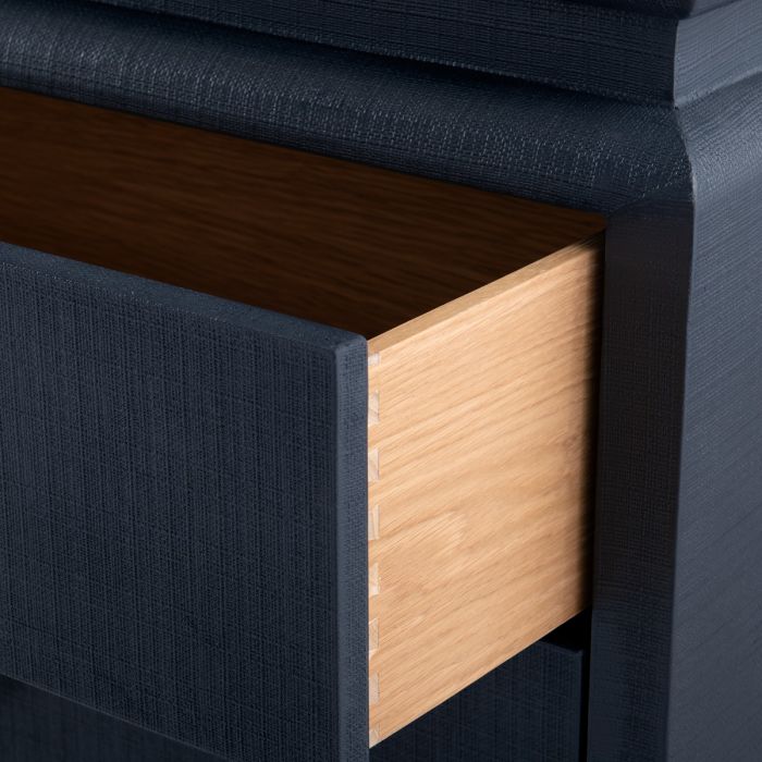 Elina 3-Drawer Side Table in Storm Blue