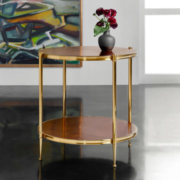 Kristin Two Tier Round End Table