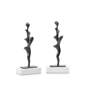 SPIRAL SMALL STATUE, SET OF 2