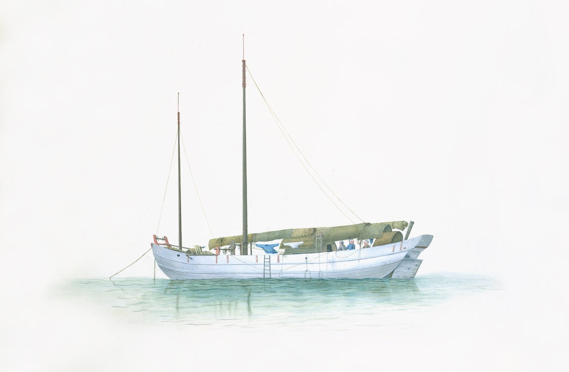 Asian Boat Framed Print