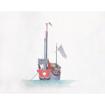 Asian Boat Framed Print