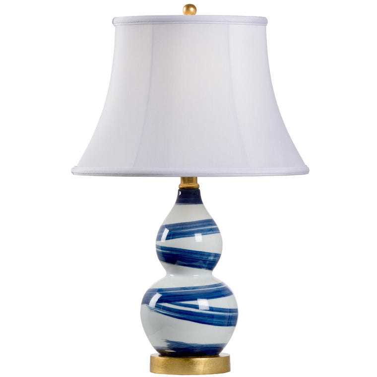 Blue and White Swirl Lamp