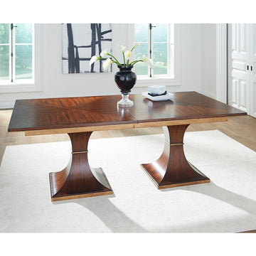 Mahogany Twin Column Dining Table