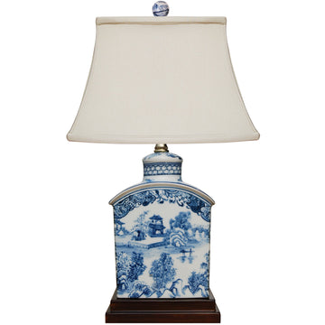 Blue and White Tea Jar Lamp
