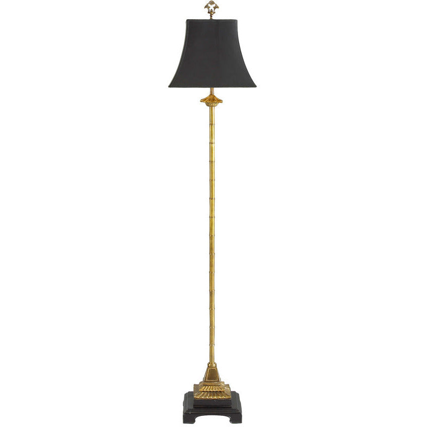 Brass Bamboo Column Floor Lamp