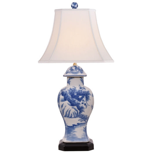 Blue and White Candy Jar Lamp