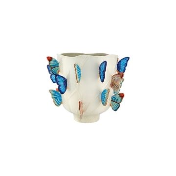 Cloudy Butterflies Vase 9"