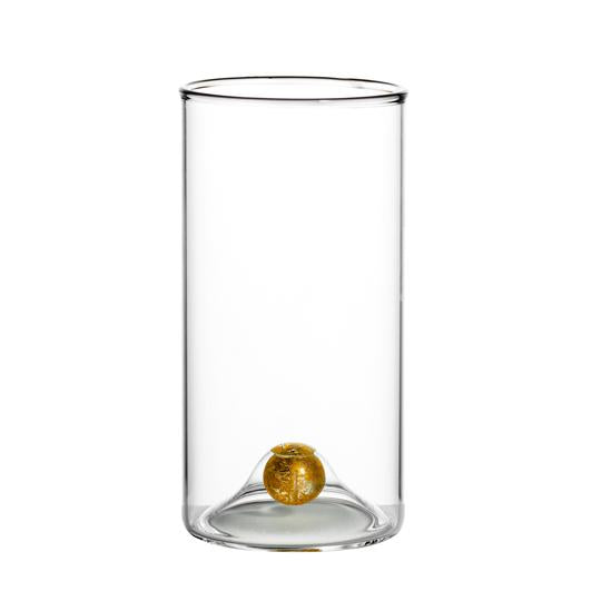 Golden Globe Highball Glass Set - Clear