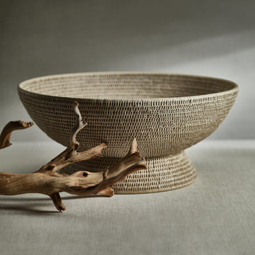 Lulu Large Rattan Footed Bowl