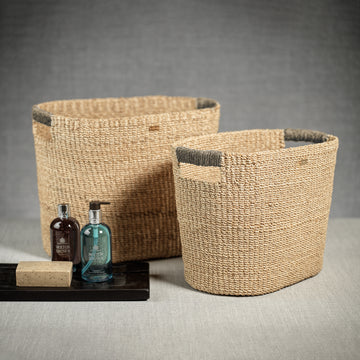 Miramar Oval Abaca Basket Set of 2